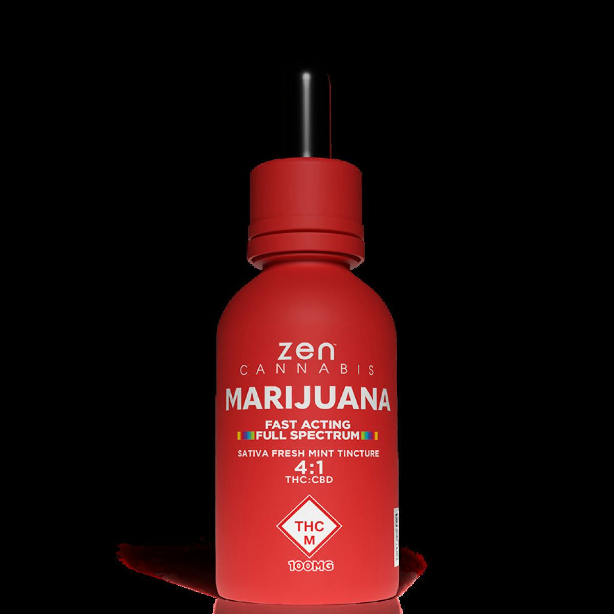 Zen - SATIVA Tincture - 100mg THC/25mg CBD