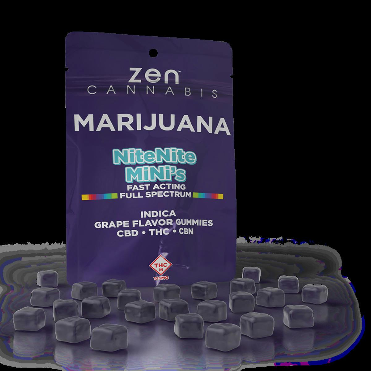 Zen - Grape Mini Nite Nite 5mg Gummies - 125mg (25pk - THC/CBD/CBN)
