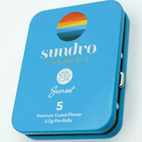 Sundro - 0.5g Pre-Rolls (5pk) - SUNSET (Indica - Bunny Runtz)