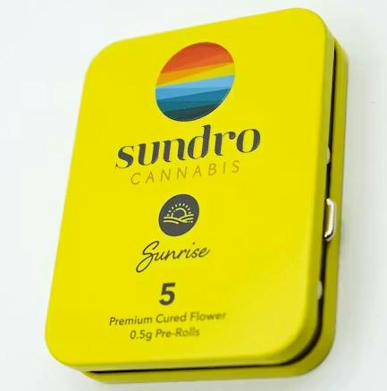 Sundro - 0.5g Pre-Rolls (5pk) - SUNRISE (Sativa - Miracle Mintz)