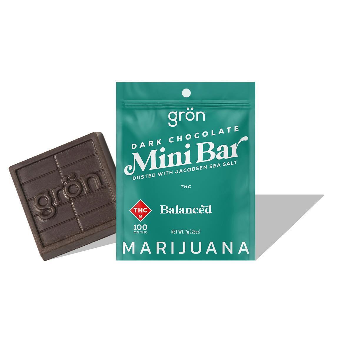 Gron - 100mg MINI Chocolate Bar (1pk) - HYBRID Dark Chocolate at Missouri Wild Alchemy