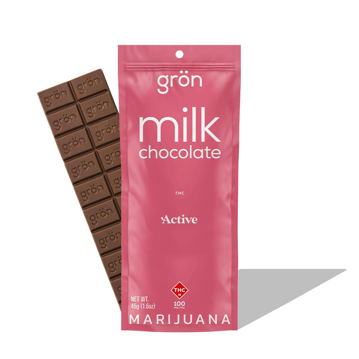 Gron - 100mg Chocolate Bar (10pk) - SATIVA Milk Chocolate