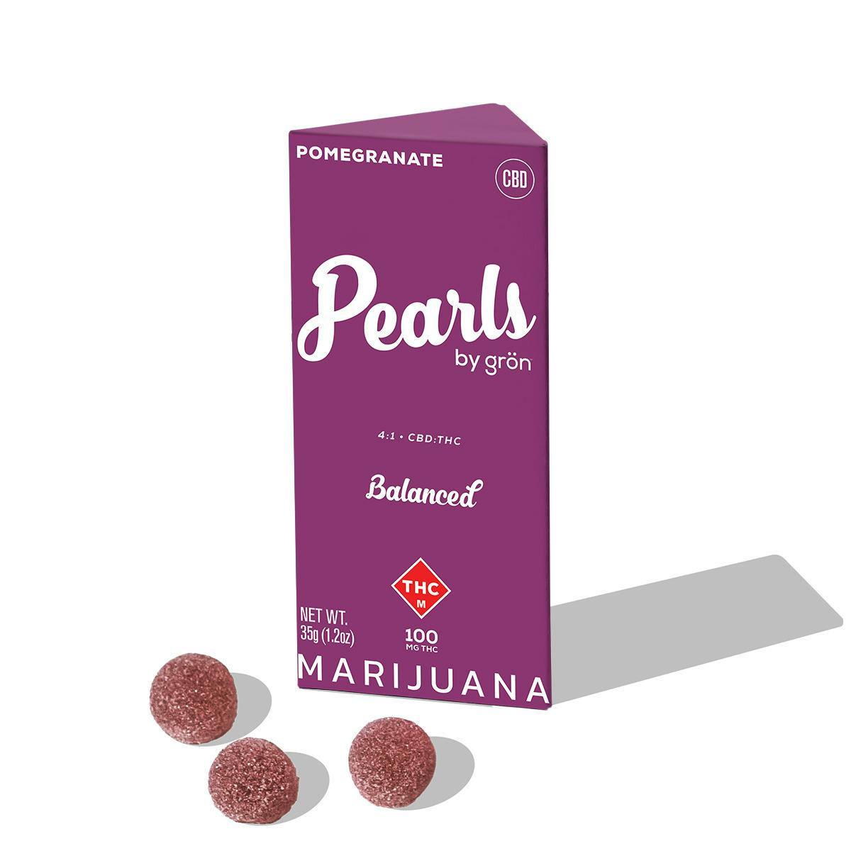 Gron - 100mg Pearls (10pk) - HYBRID 4:1 Pomegranate (CBD/THC)