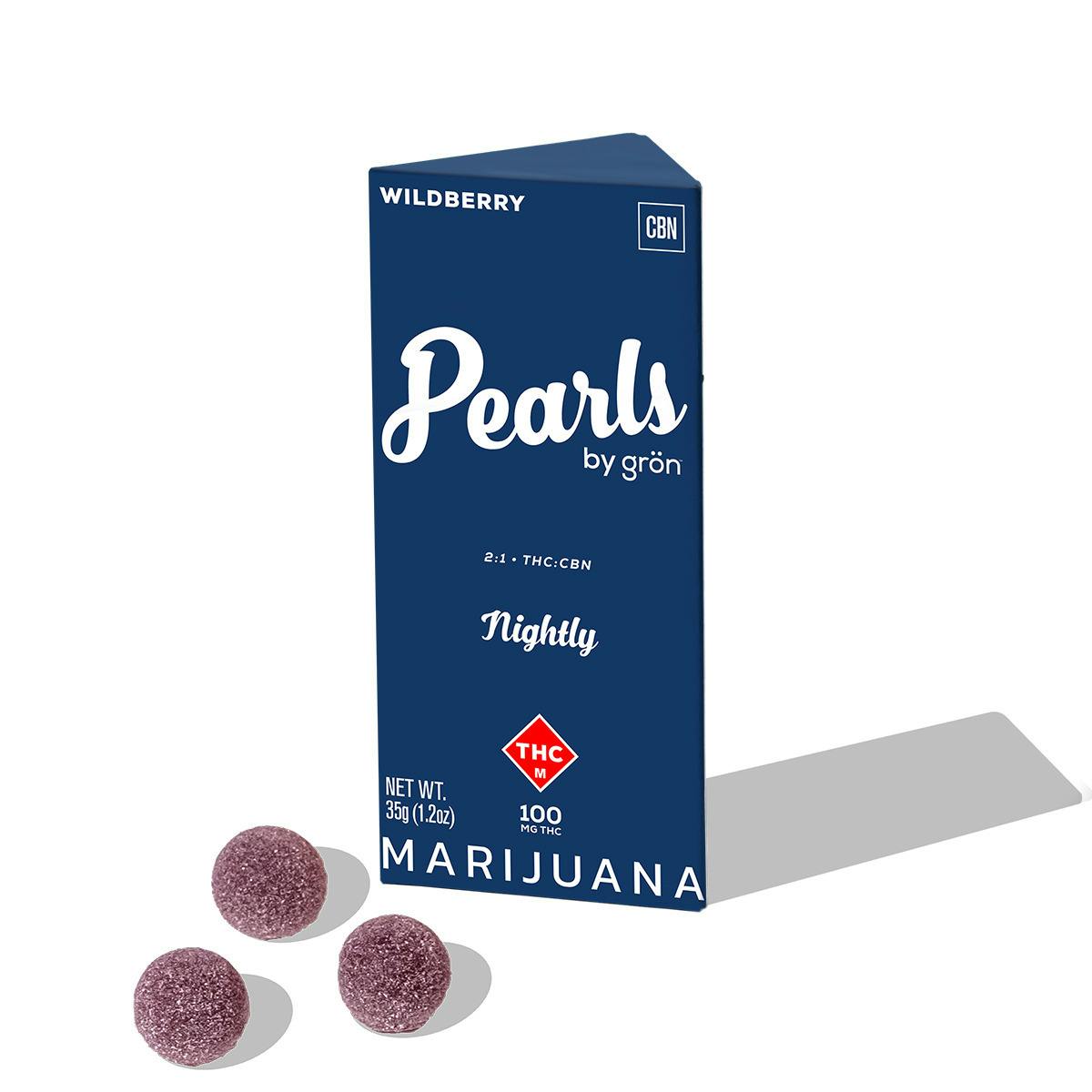 Gron - 100mg Pearls (10pk) - INDICA 2:1 Sleepy Wildberry (THC/CBN)