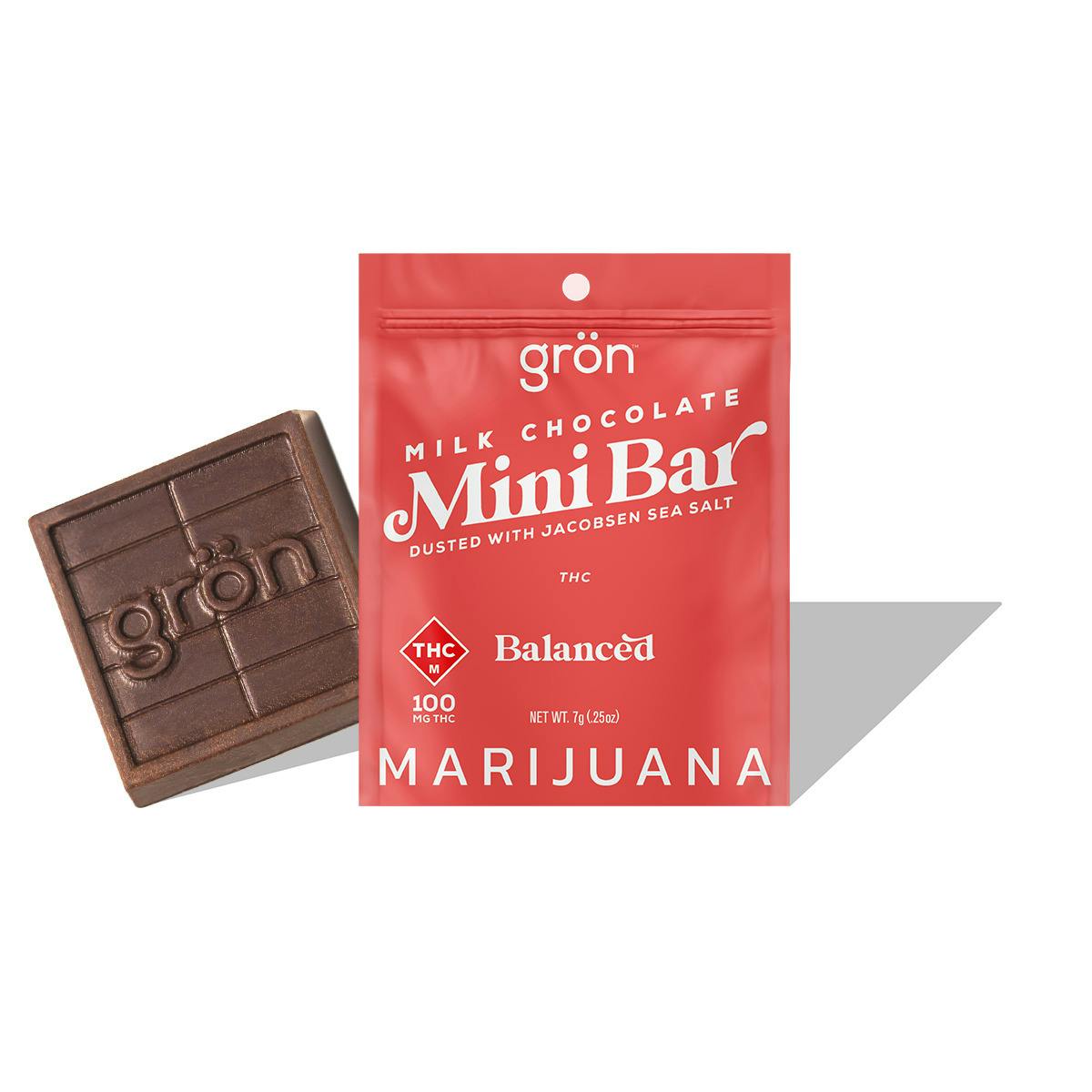 Gron - 100mg MINI Chocolate Bar (1pk) - HYBRID Milk Chocolate at Missouri Wild Alchemy