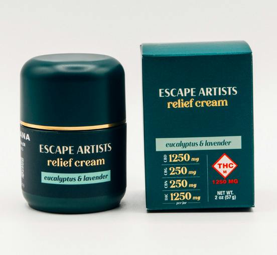Escape Artists - 1250mg 2oz Relief Cream - Eucalyptus & Lavender (5:1:1:5 THC/CBG/CBN/CBD)