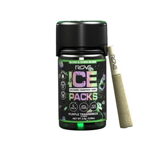 Rove - 0.6g Ice Pack Triple Infused Pre-Roll (5pk) - Purple Trainwreck (Hybrid)
