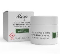 Mary's Medicinals - 2oz 1:1 CBD.THC Transdermal Topical Cream - 1000mg (Unscented)
