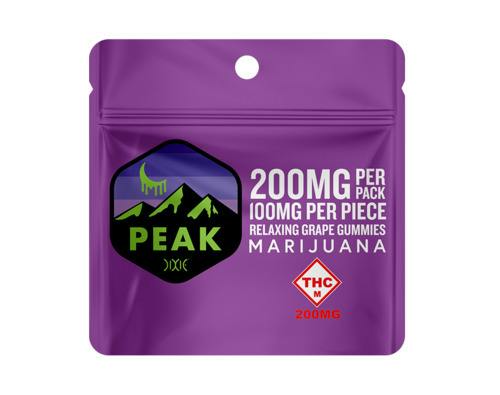 Dixie Peak - 200mg Gummies (2pk) - Grape (Indica)