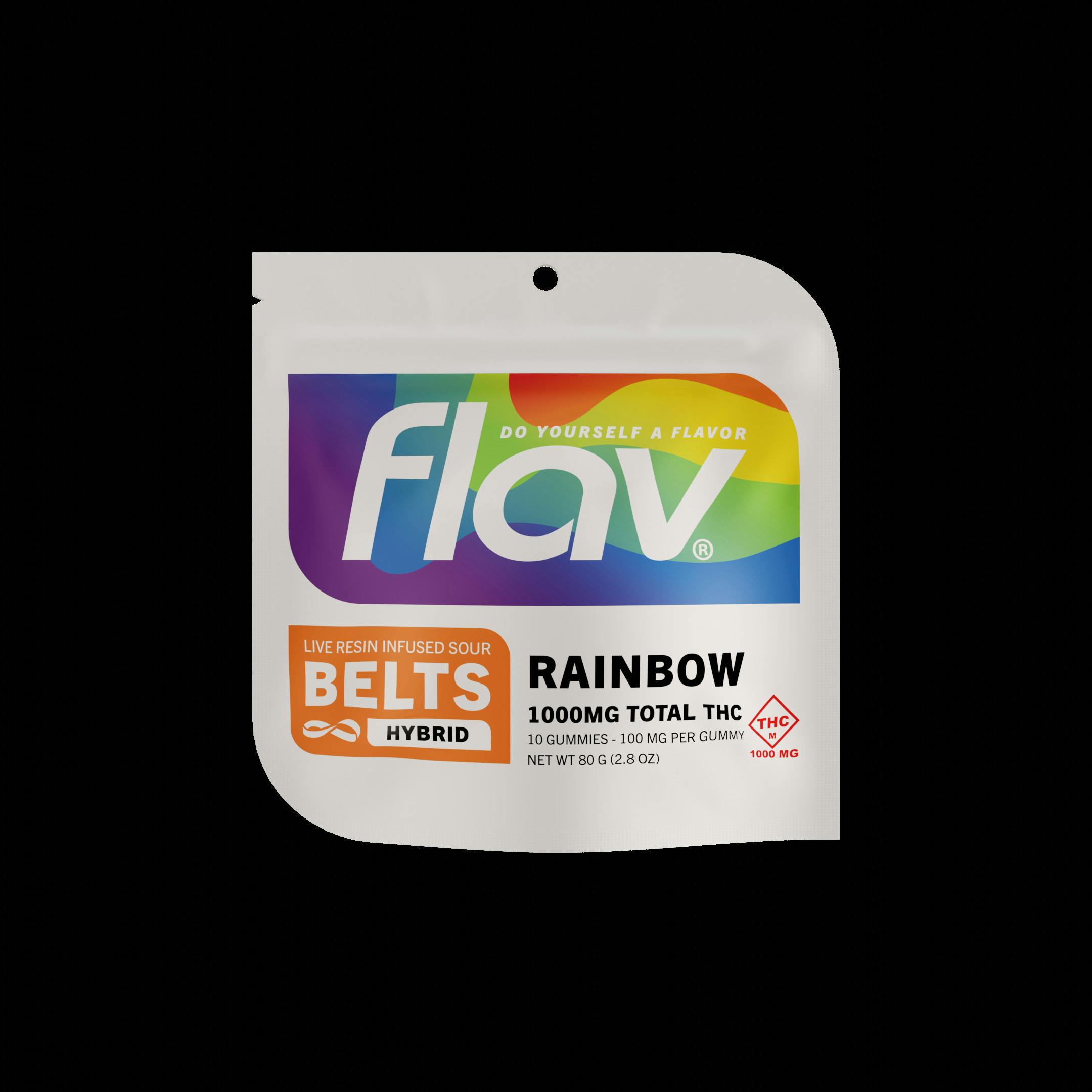 Rainbow Belts - High Dose 1000mg | 10 pack | 100mg by Flav