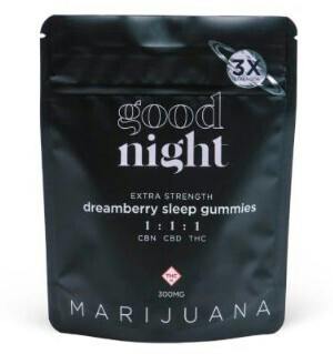 Good Night - High Dose Dreamberry Gummies 1:1:1 (THC/CBD/CBN) - 7.5mg (40pk)