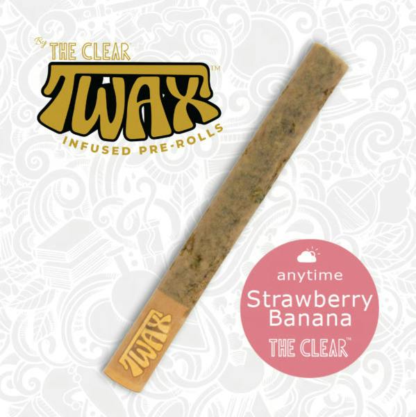 The Clear - 1g Twax Infused Pre-Roll - Strawberry Banana (Hybrid)