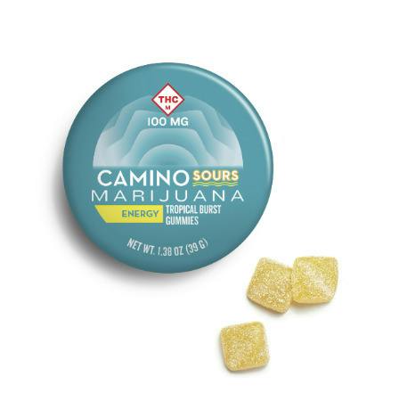 Camino Sours by KIVA - 2:1 Energy Tropical Burst Gummies (10pk) - 100mg (THC/THCV)