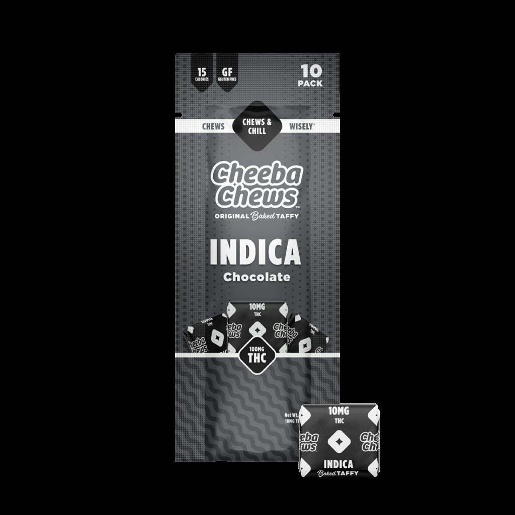 Cheeba Chews - 100mg INDICA Taffy - Chocolate (10pk)
