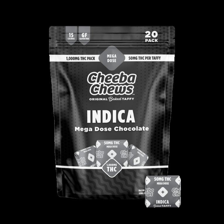 Cheeba Chews - 1000mg INDICA Taffy - Chocolate (20pk)
