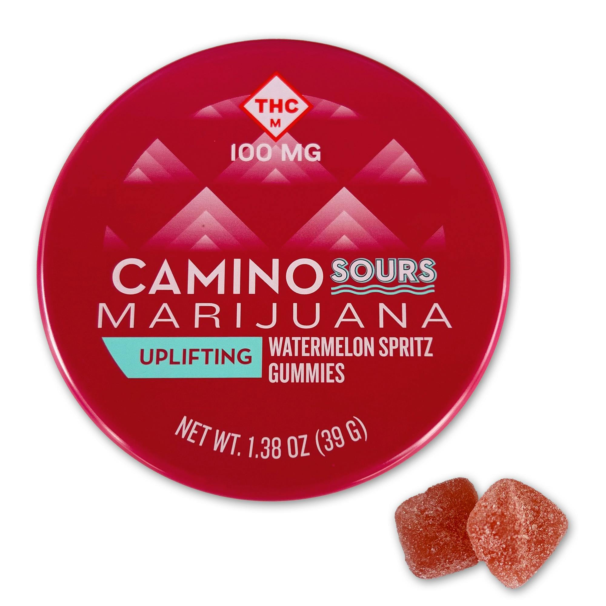 Camino Sours by KIVA - Uplifting Watermelon Spritz Gummies (10pk)