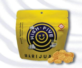 High Five - 1:10 (THC/CBD) 100mg Gummies - Lemon Lime (20pk)