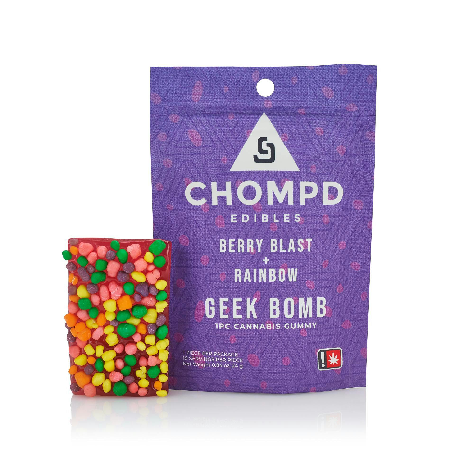 Berry Blast + Rainbow "Geek Bomb" Gummy: Chomp D