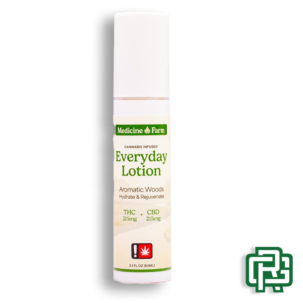 Aromatic Woods Everyday Lotion | 2.1oz 400mg 1:1 (THC:CBD) | Medicine Farm