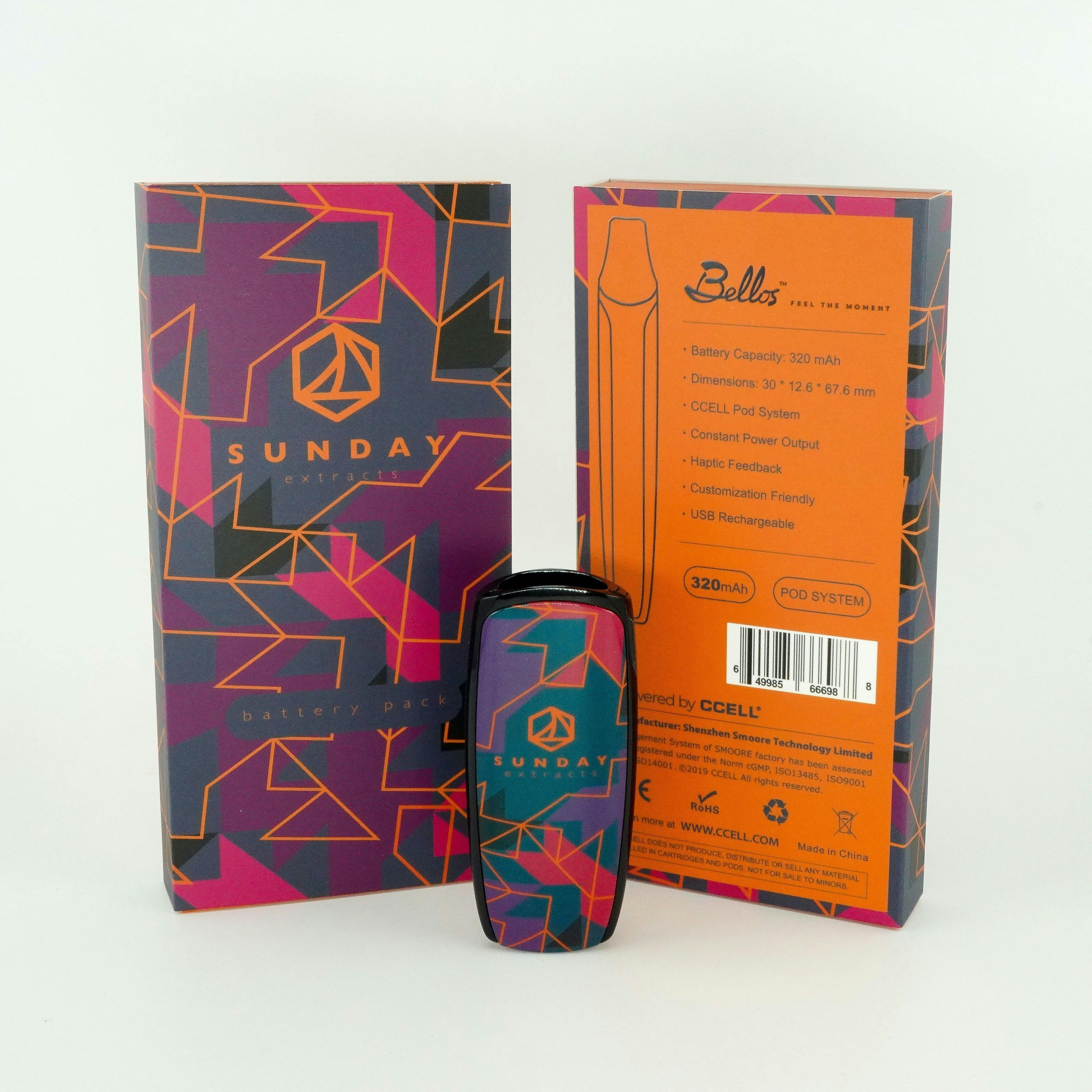 Bellos Battery Purple Orange