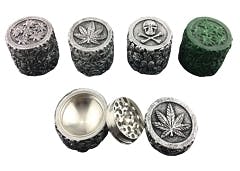 G207 52MM 3 PART FULL CUT DESIGN LEAF & SKULLS METAL GRINDER |Patel Smoke Inc.