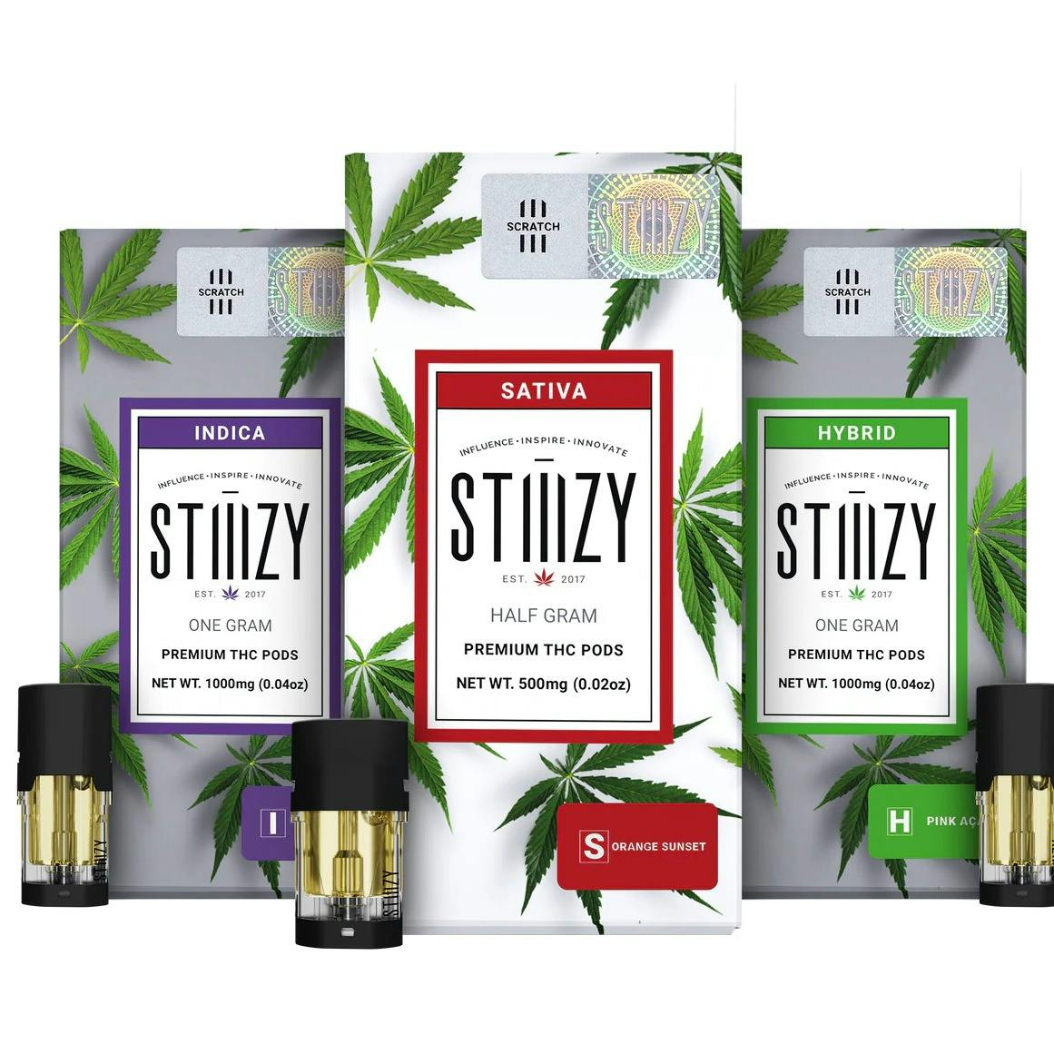 Vape Cartridge - RASPBERRY KUSH 1G CDT Pod - STIIIZY