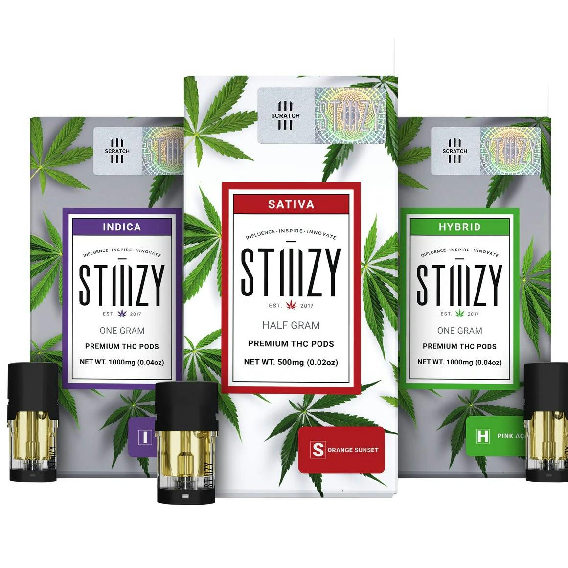 Stiiizy 1g CDT Pod - Rainbow Mintz