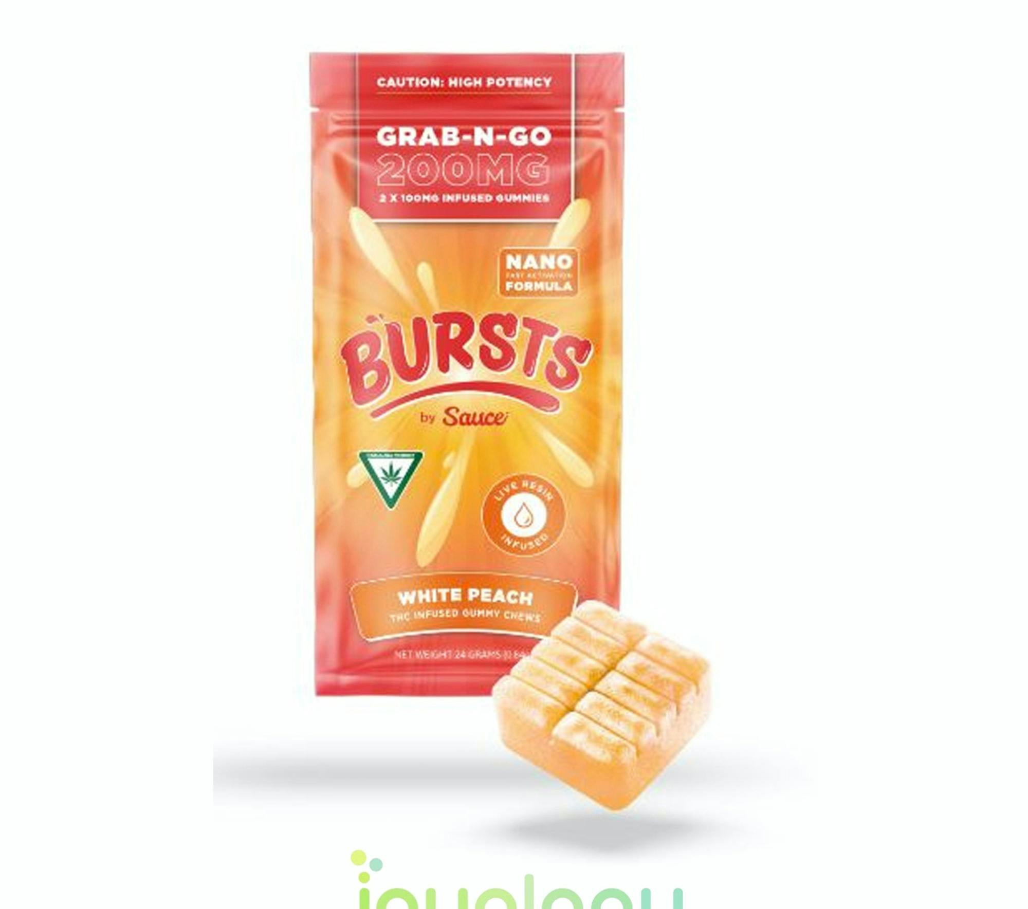 Burst 200mg Gummies - White Peach