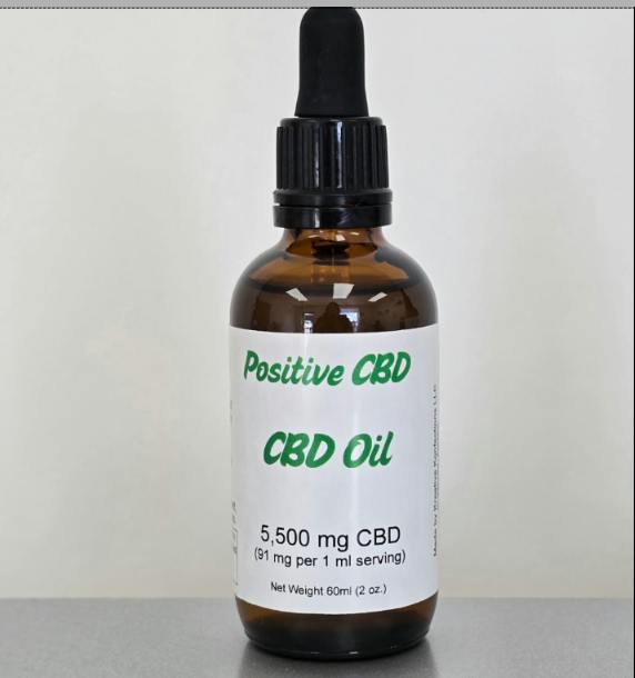 5,500mg CBD Oil Tincture | Plain by Positive CBD