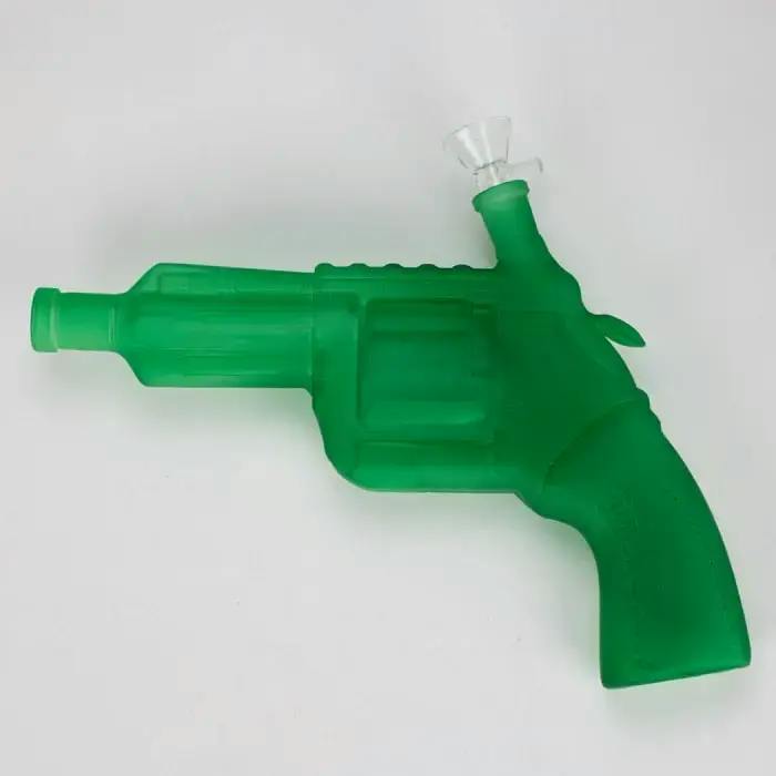 7.5" Pistol Glass Bong - GREEN