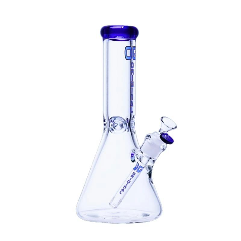12" OG Original Crystal Clear Beaker Bong - Blue