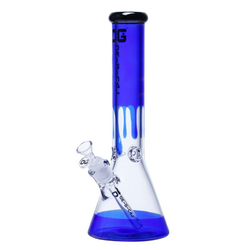 BLUE 14" 7mm OG Original Color Drip Beaker