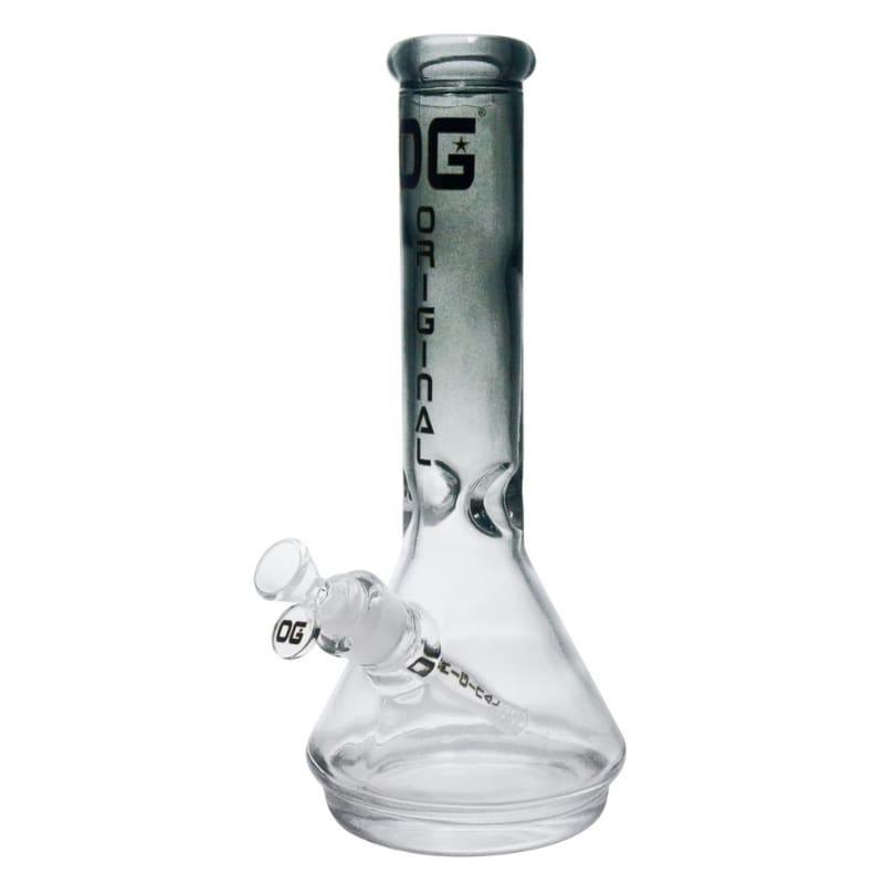 12" 7mm OG Original Colored Tube Beaker Bong - Black