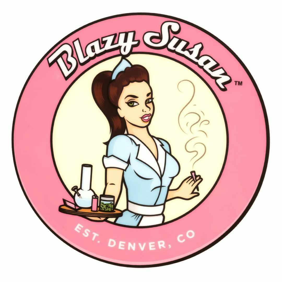 Blazy Susan Round Silicone Dab Mat (Pink)