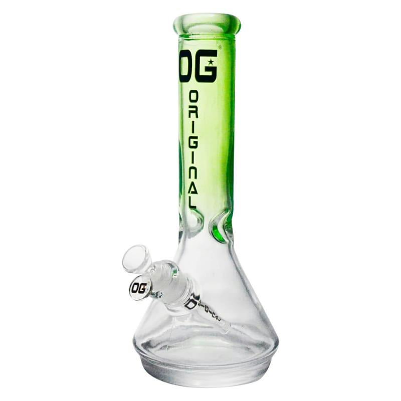 12" 7mm OG Original Colored Tube Beaker Bong - Green