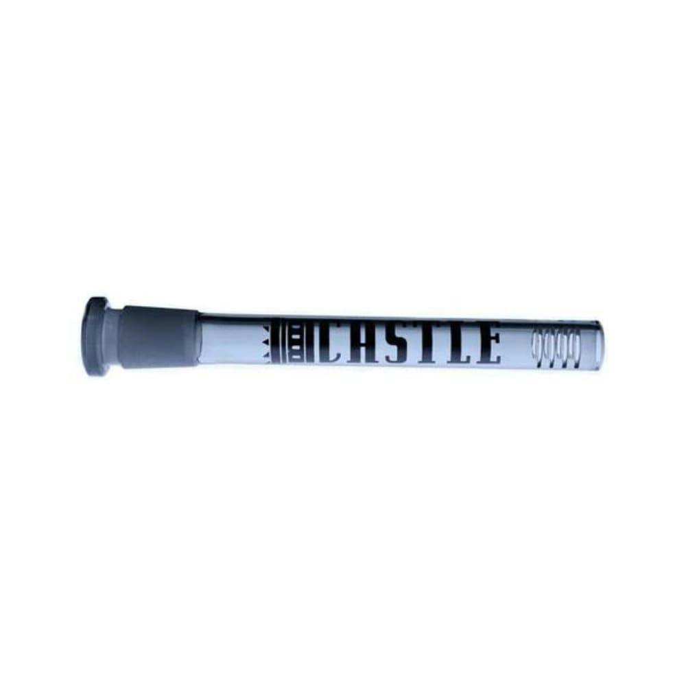 Castle Glass - 8 Slit Downstem - 5" Grey