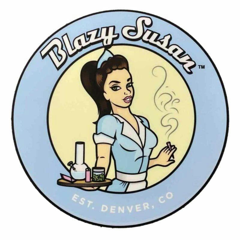 Blazy Susan - Round Silicone Dab Mats - Blue