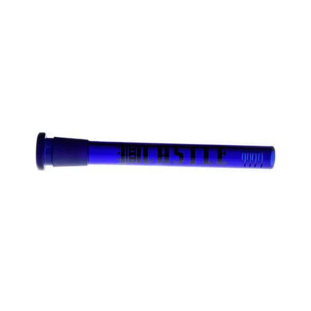 Castle Glass - 8 Slit Downstem - 5" Blue