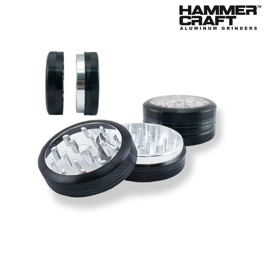 2.5" CLEAR TOP 4 PIECE HAMMERCRAFT GRINDER - BLACK
