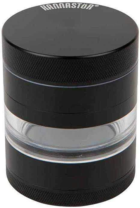 BLACK 2.2" SOLID TOP JAR BODY KANNASTOR 2.2" GRINDER