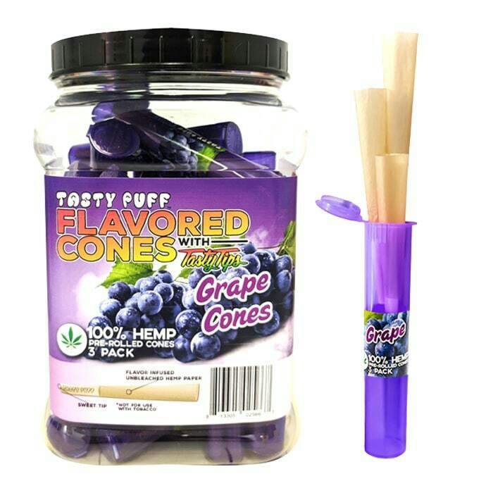 GRAPE TASTY PUFFS 3 PACK CONES