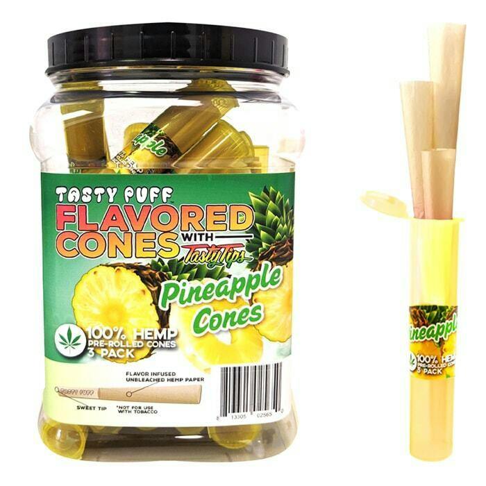 PINEAPPLE TASTY PUFFS 3 PACK CONES