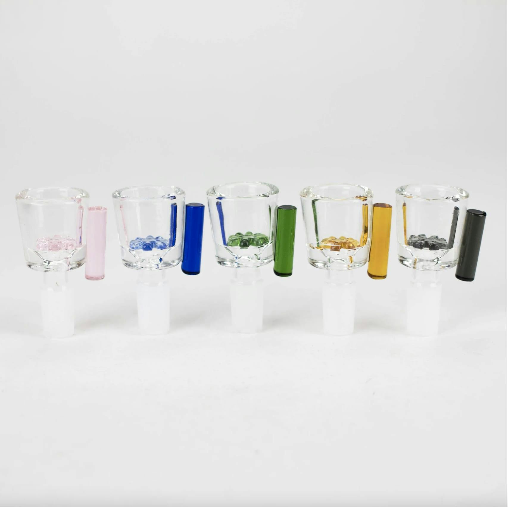 Male Joint Glass Bowl with screen assorted colours