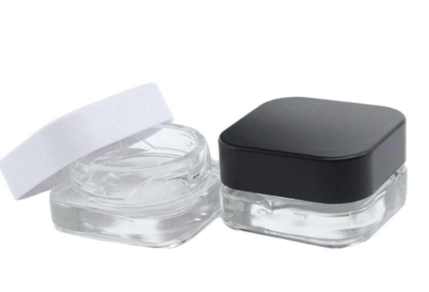 Square Glass Concentrate Container - Glass Storage