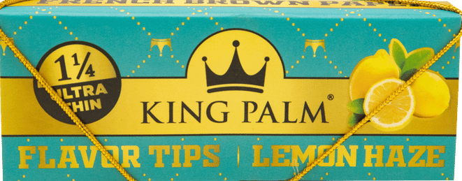 KING PALM 1.25 FRENCH BROWN W/ FLAVORED TIPS LEMON HAZE