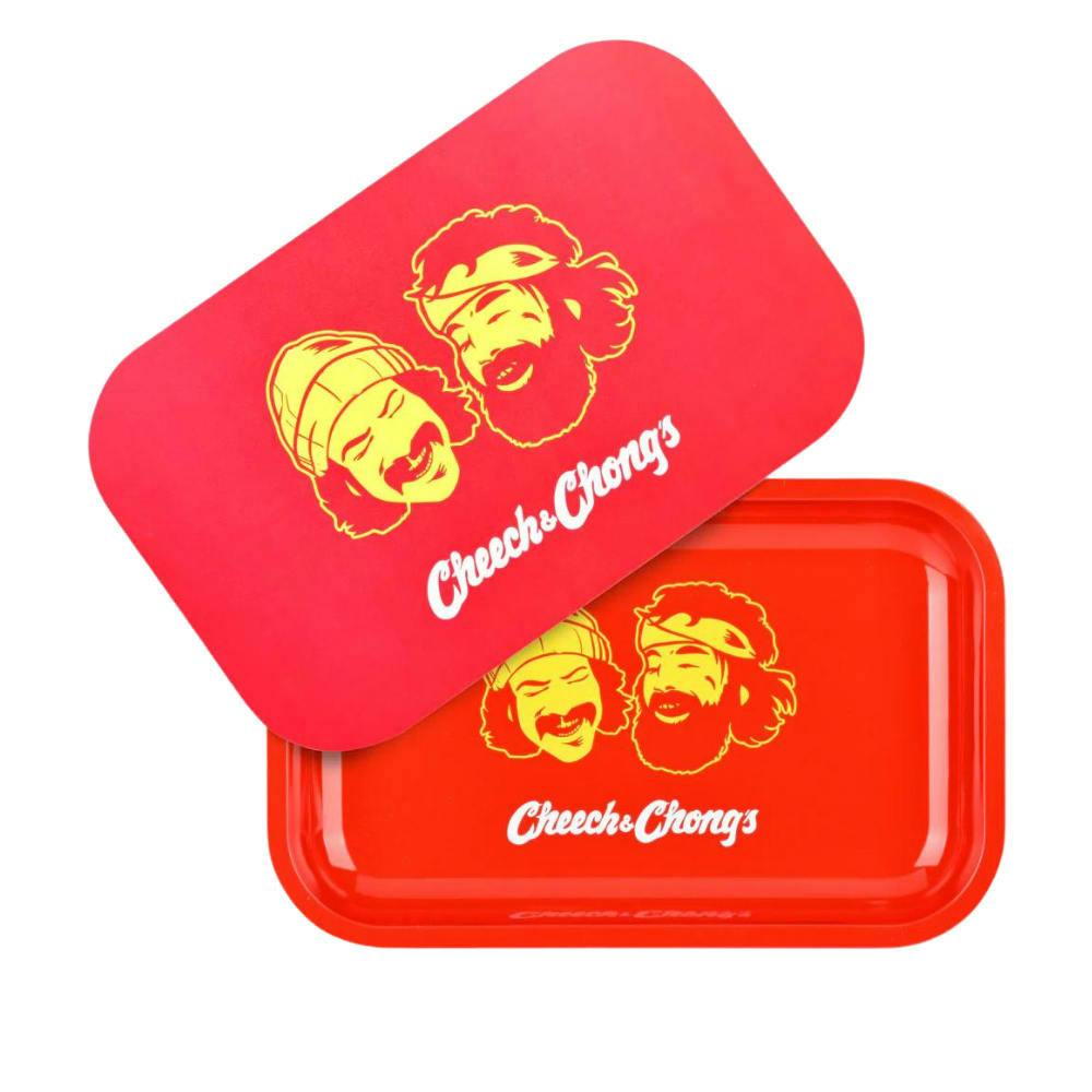 Pulsar X Cheech & Chong Mini Metal Rolling Tray w/ Lid - Medium - Red