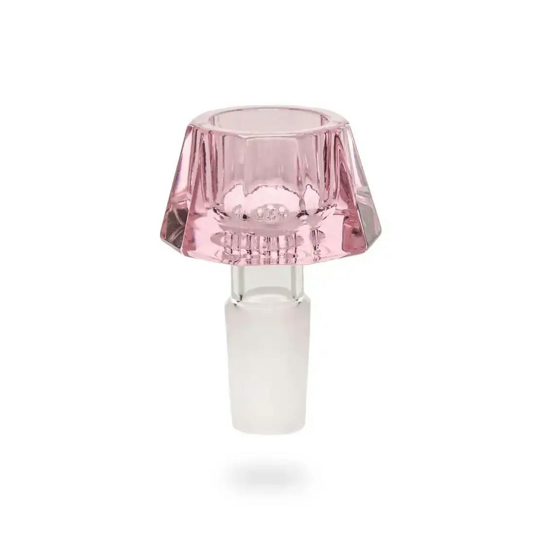 Red Eye Glass 14mm Facetted Pull-out W/Built-In Screen - Pink