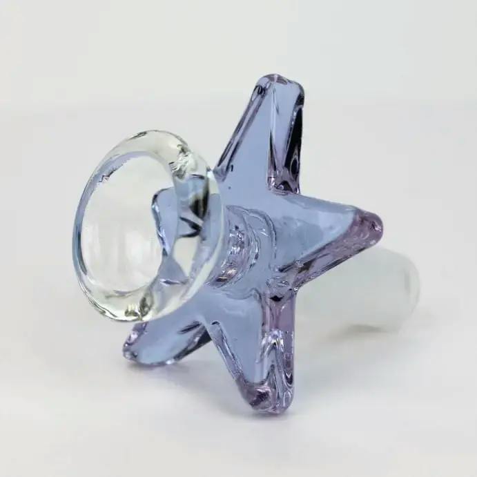 Thick Glass Bowl w/ Star Handle - Purple