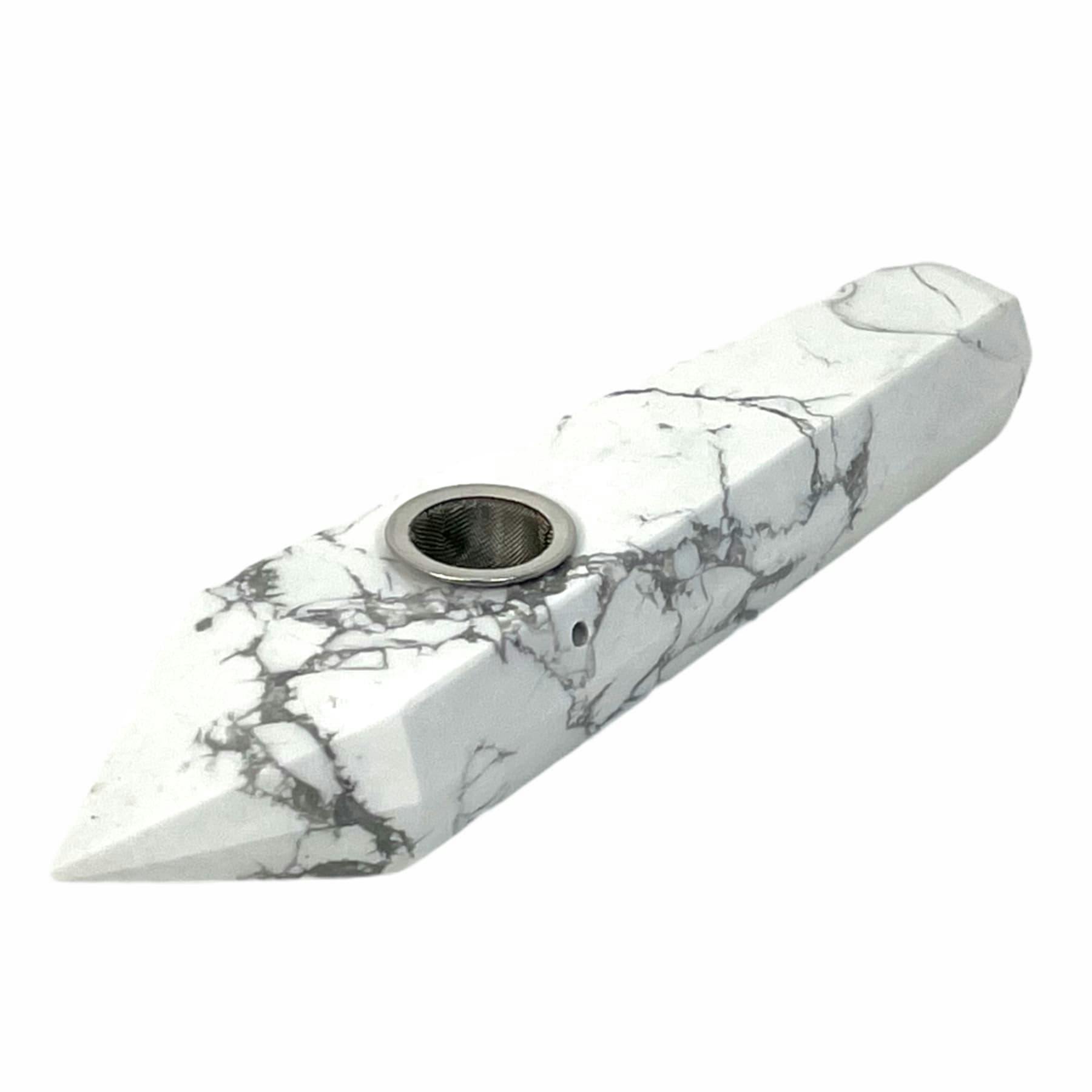 QUARTZ PIPE - WHITE TURQUOISE