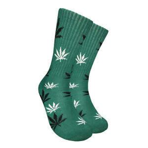Green with Black Leaf Socks